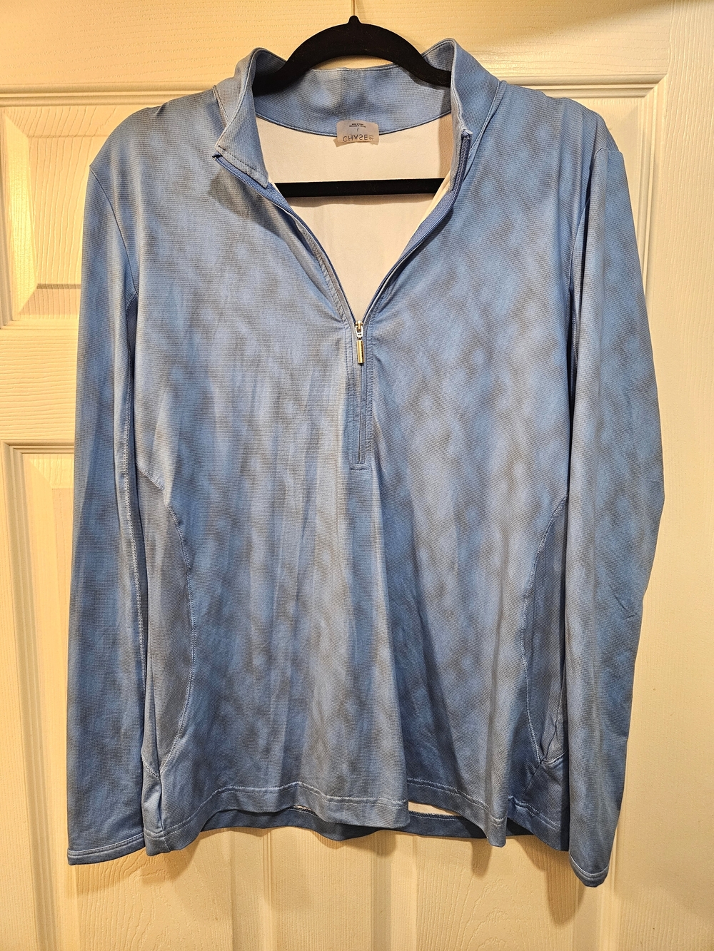 Chaps Women's Light Blue Quarter-Zip Pullover